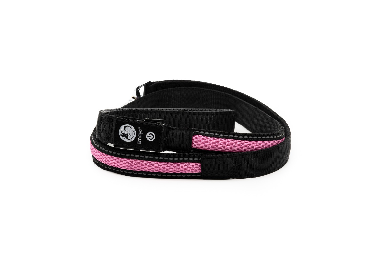 Limaya led svítící vodítko pro psy Black 3D - Pink strip | Limaya
