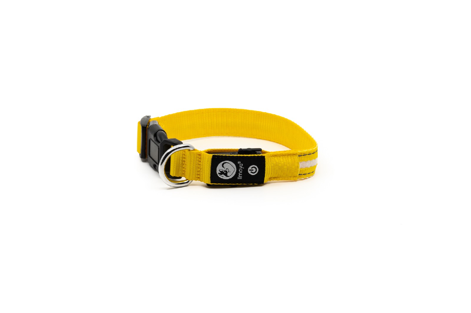 Limaya led svítící obojek pro psy Yellow - white thin strip | Limaya